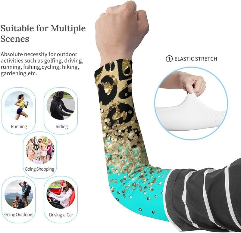 QiErDesign Marble Sports Compression Arm Sleeves for Men & Women - Youth Arm Sleeve Baseball Volleyball Sleeves & Basketball Sleeve - Image 2